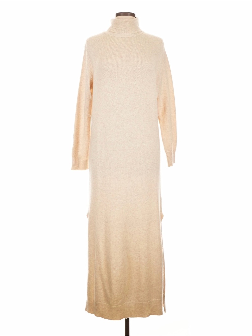 Splendid Cream Knit Turtleneck Maxi Sweater Dress Size L
